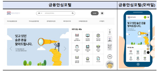 예금보험공사 대국민 서비스 포털. [예보 제공]